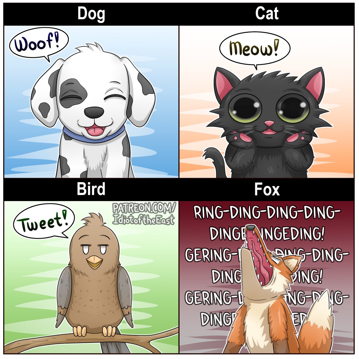 IdiotOfTheEast's tweet photo. Today's actually the 10 year anniversary of the song... damn, i feel old XD

#whatdoesthefoxsay https://t.co/e5VyBvQjIh