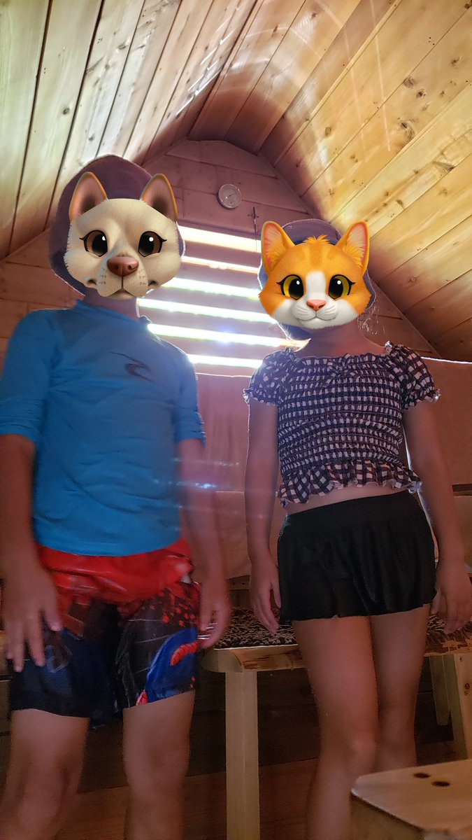 katosangyo1963's tweet photo. 本日はこちら！🐱
またやってきました水之元キャンプ場の #サウナ堂 さん🔥
今回はお友達家族ときゃんぷ⛺
サウナはロウリュできるし二階建てで最上段はアチアチ🔥道志の天然水掛け流し水風呂も川に飛び込むのも最高です🐧✨
息子はお友達の女の子とサウナ満喫🔥父親よりリア充してるんじゃない👿！ https://t.co/kmlbHt7bGV