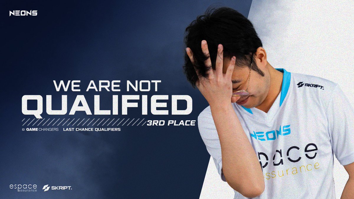 ⚪️ VCT Game Changer APAC LCQ - Lower Grand-Final

We loost 3-2 to NYX Kyosei and couldn't secure our way into VCT GC Elite.

We still secured 3rd place in the tournament and the prize winning of 2000$ USD. This series also marks the end of our season thanks for cheering for us 🫶