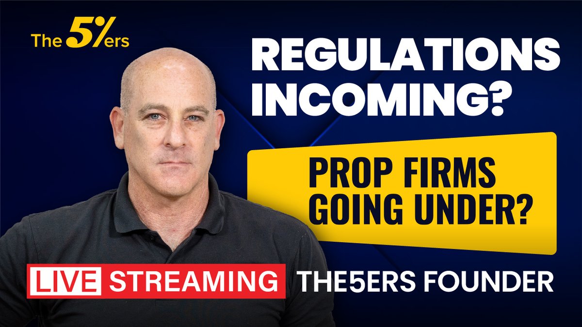 Hello traders,

If you want to know what's going on inside the #forex  #propfirm industry you must join us.

Live session on Monday, September 4, at 9 AM ET by Gil Ben Hur, The5ers founder.

Follow this link: youtube.com/live/AQRr5qRVR…

High 5