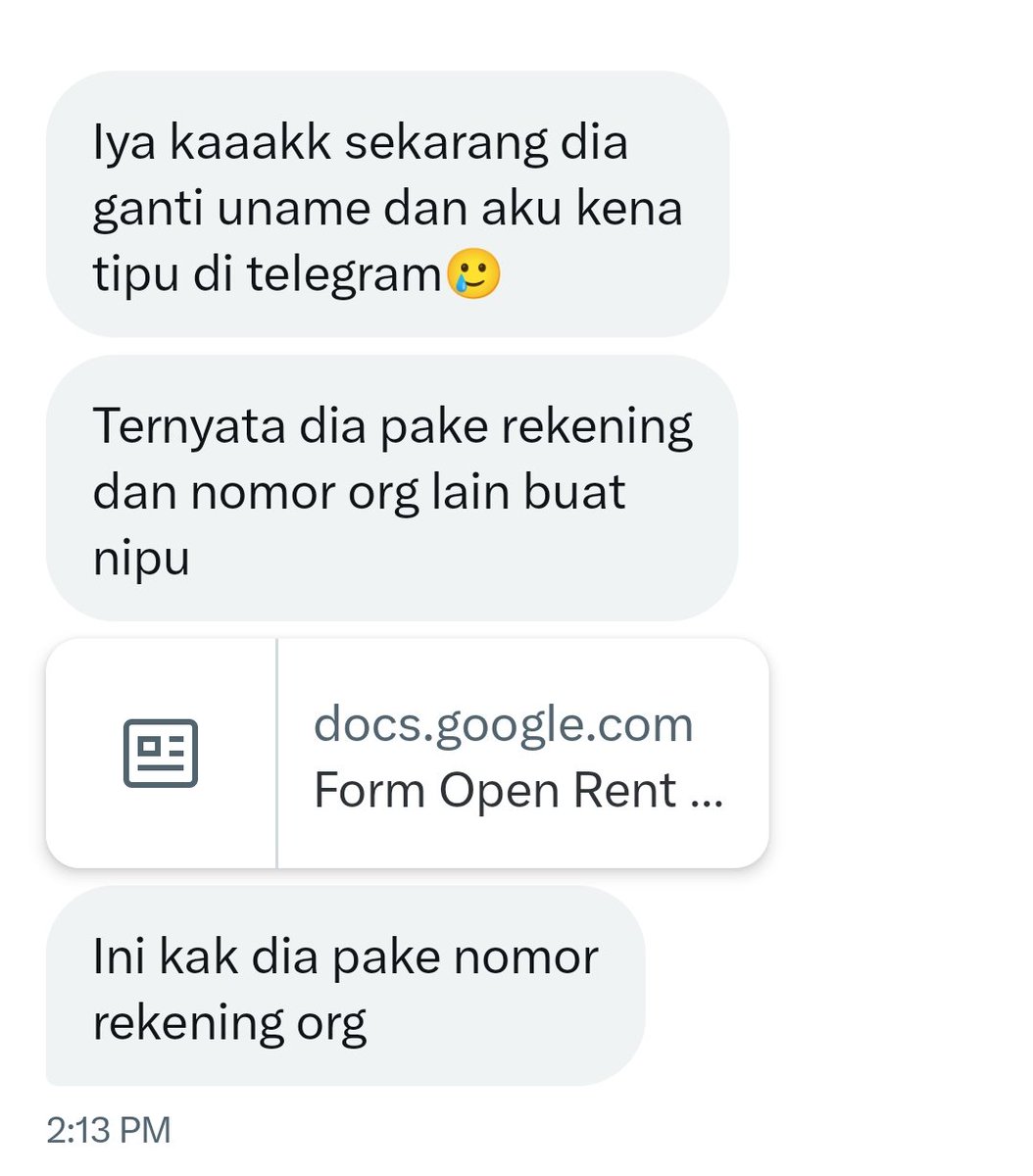 graticth's tweet photo. wkwk nii ada yg laporan ke DM ku, kmrin dia abis kena tipu jugaa.. BANK &amp; WA nya samaaa bgt lagi samaa yg mrka pk pas nipuku 🥲 skr malah makin" bykk akunnya dmn" + pk bank orang, hdeh.. pls gmn caraanyaa bikin dia stop.. gd cara lain slian kita temuin org nya lngsng!!! 🫵🏻 https://t.co/oqAq7EKyTq