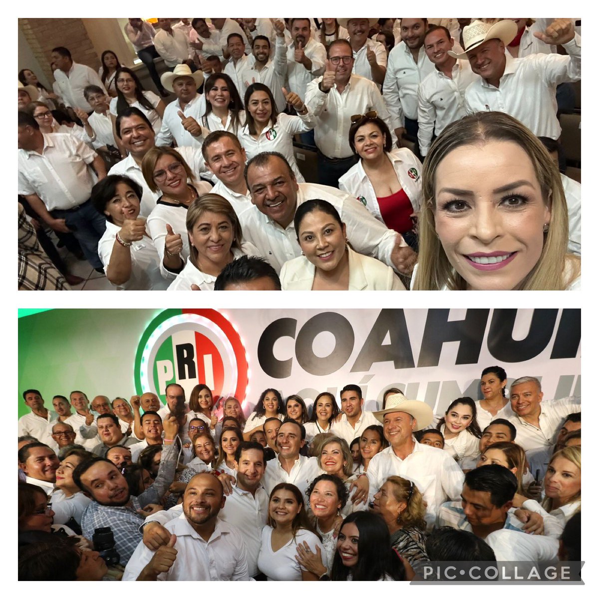 Un gusto acompañar a <a href="/carlosroblesl/">Carlos Robles L</a> nuevo dirigente del <a href="/PRICoahuila/">PRI COAHUILA</a> presidido por dos Lideres Coahuilenses <a href="/mrikelme/">Miguel Riquelme</a> y <a href="/manolojim/">Manolo Jiménez Salinas</a> Felicidades ! “El compromiso defender los Valores que han forjado a un México Justo, Equitativo y Próspero” #PaDelanteCoahuila #PRIAquíCumplimos
