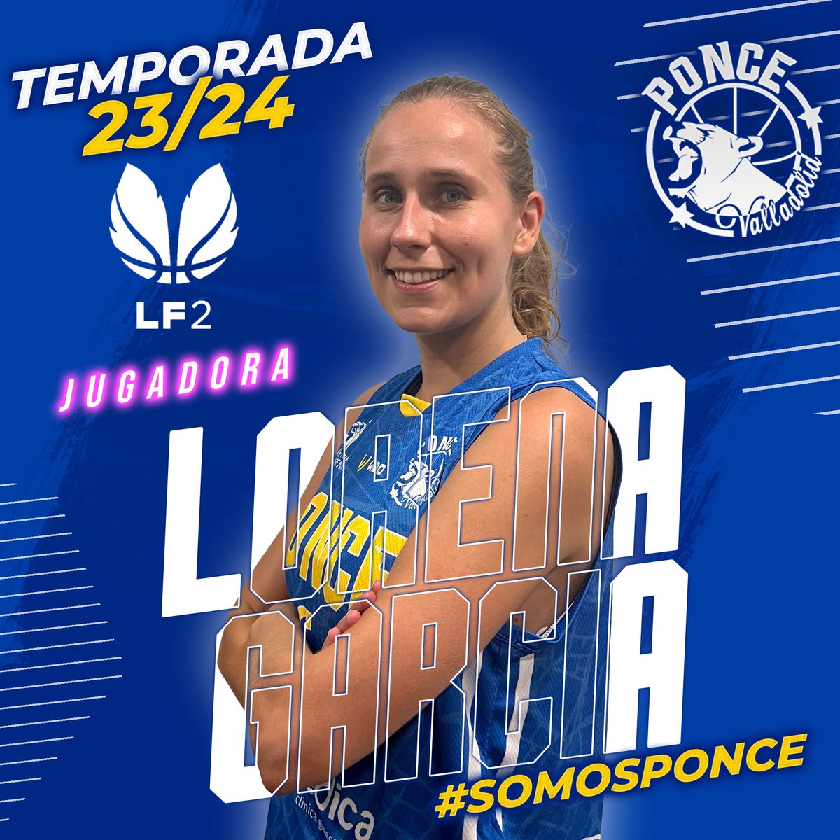 PonceVaCB's tweet photo. 🔵🟡 LF2 🏀

PRESENTACIONES

Lorena García es una de las 2 caras nuevas esta temporada en Ponce Valladolid.

La jugadora Salmantina regresa a las pistas tras su paso por @USALDEPORTE.

Bienvenida!

#SomosPonce https://t.co/nobp8DQccB