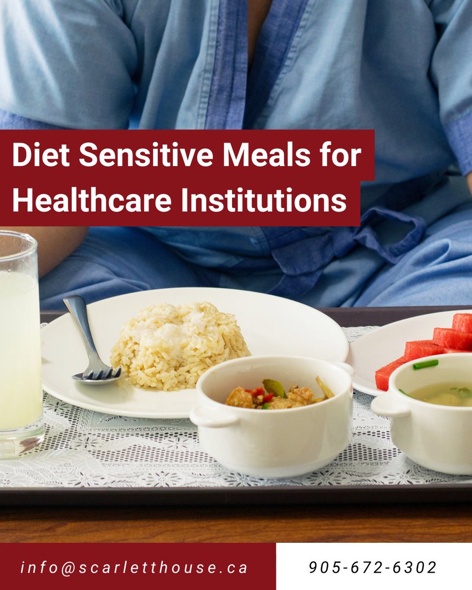 Elevate patient care with our diet-sensitive meal solutions! We offer healthcare institutions a range of convenient, nutritionally tailored #HealthcareMeals. From dietary restrictions to taste preferences, we're here to nourish and satisfy. 

#ScarlettHouseFoods #HospitalFood