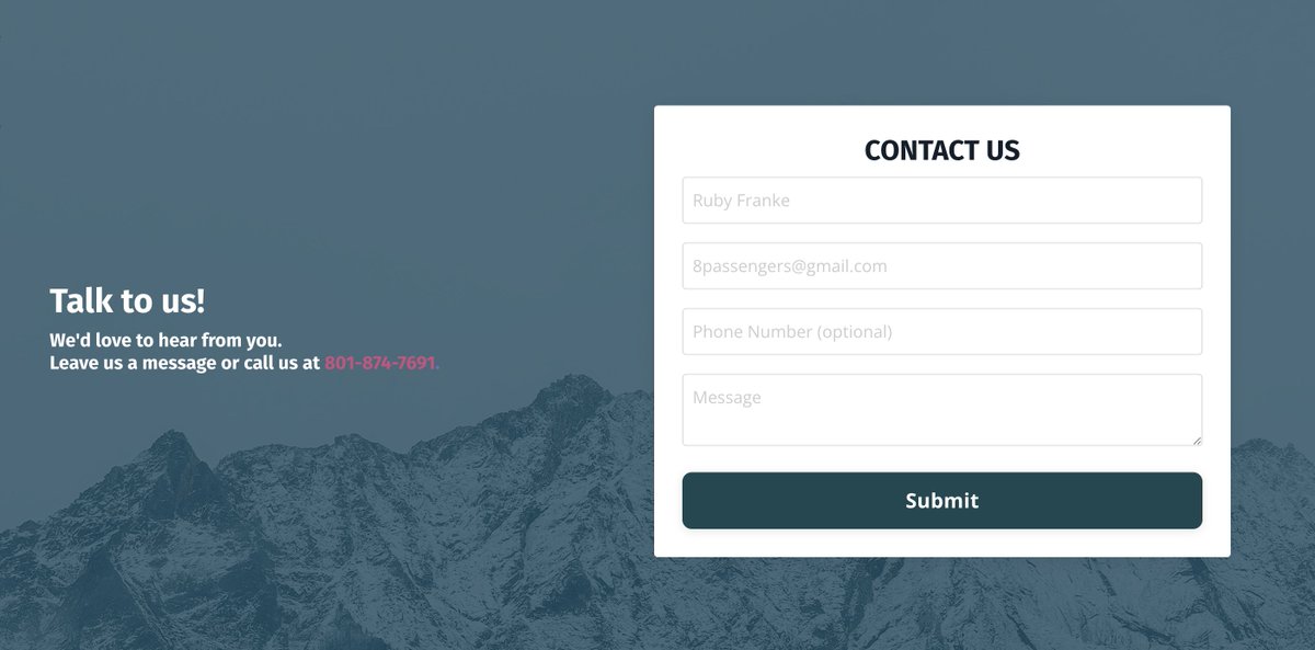 jodi hildebrandt's "conneXions" service still autofills the contact form to say "Ruby Franke" and "8passengers@gmail.com"
