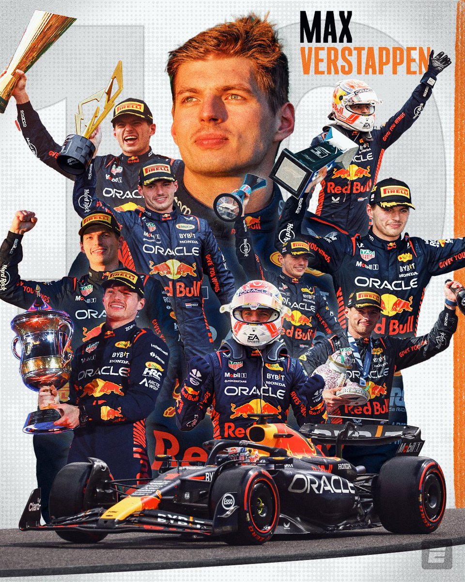 elmejordelresto's tweet photo. Max Verstappen el hombre récord!
🏆🏆🏆🏆🏆🏆🏆🏆🏆🏆

10 años después y en Monza, Verstappen se convierte en el 1er piloto en la historia en ganar 10 carreras seguidas, pasando el récord de Vettel de 9 (2013)

#F1 #ItalianGP https://t.co/wDhHBkh5q5