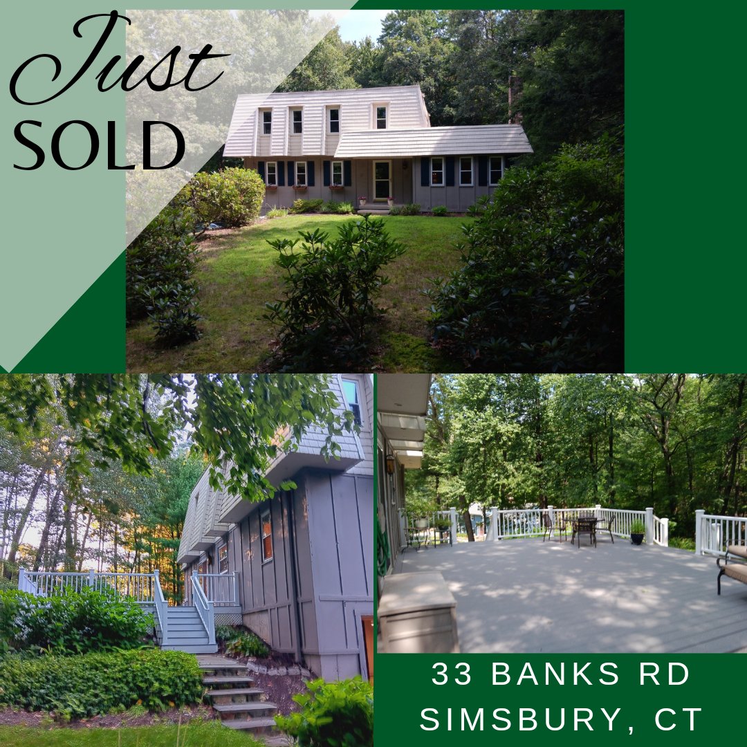 petertesta's tweet image. JUST SOLD! 33 Banks Rd, Simsbury, CT $374,500- 3 BR, 2 1/2 Bath Contemporary. 33 Banks Rd in Simsbury, CT was just sold by Peter Testa with Nationwide Homes 203-442-3873.  petertesta.com

#ctrealestate #Simsbury #ctrealtor #just sold #simsburyct