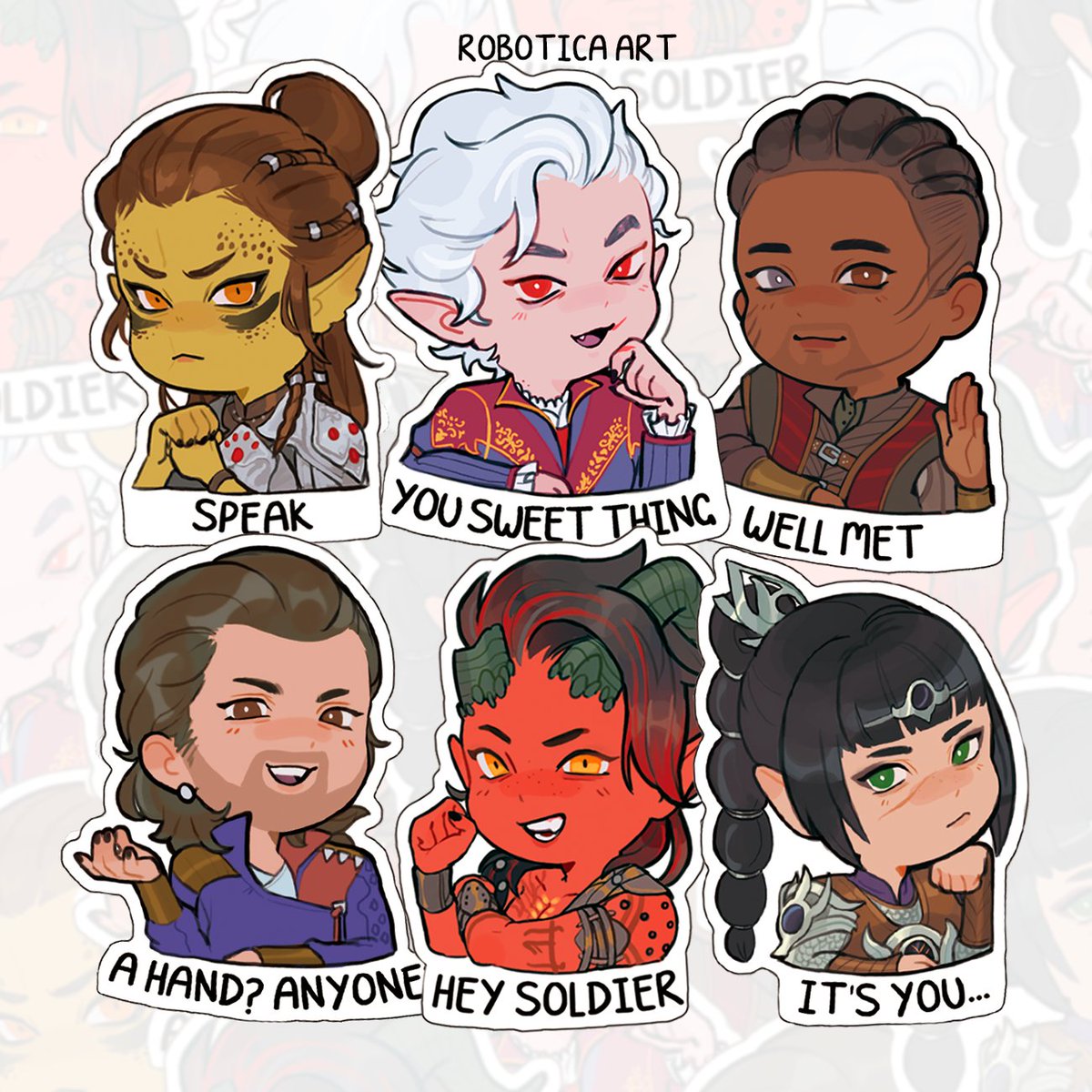 some #bg3 little guys!!! finished off some more stickers for cons :D