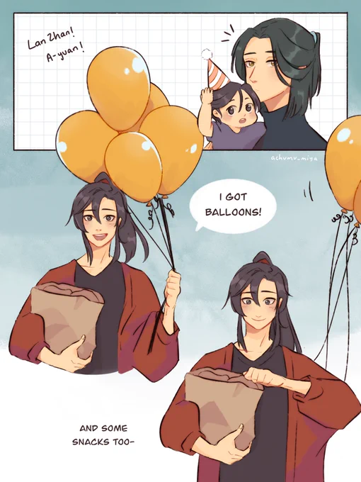 a-yuan's birthday balloons (do not let wei wuxian handle floating objects)
#mdzs #wangxian 