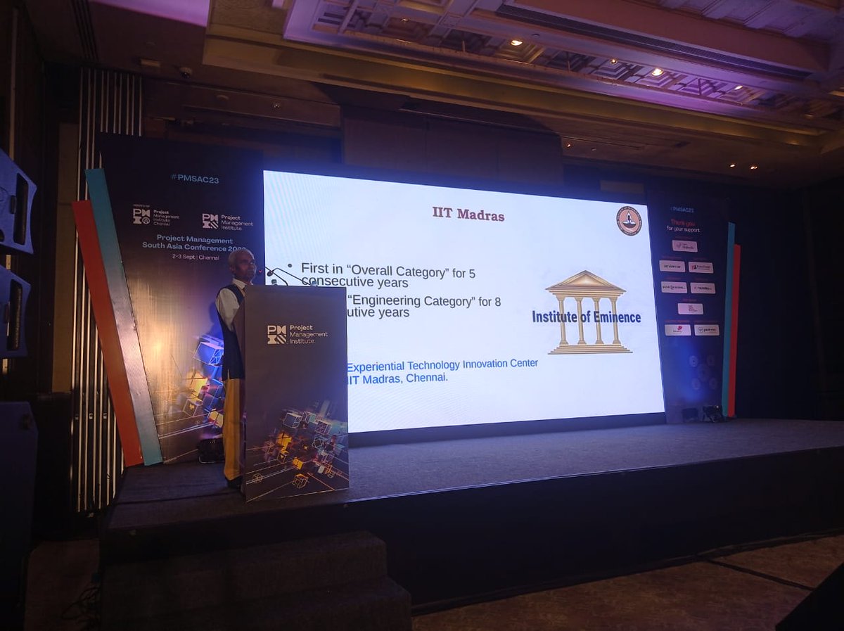 pmichennai's tweet photo. Understanding the future of technology from an academician from our own #IIT Madras #nammachennai is a special one. Thank you Dr. M. Manivannan, Professor, Bio Medical Engg, IIT Madras for your wonderful session.

 #PMSAC23 #PMIChennai #PMOT #Nammachennai #IITMadras https://t.co/UDVauHL1vm