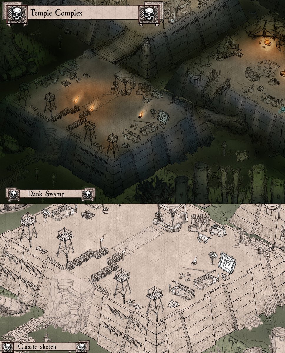 alexdrummo's tweet photo. The latest update from Epic isometric patreon. Isometric battlemaps are my jam. link below
#battlemap #dndmaps #dnd #dnd5e #roll20 #ttrpg #rpg #dndbattlemap #isometric #dungeonsanddragons #dungeonmaster #digitaltabletops https://t.co/LqnraTlWcY