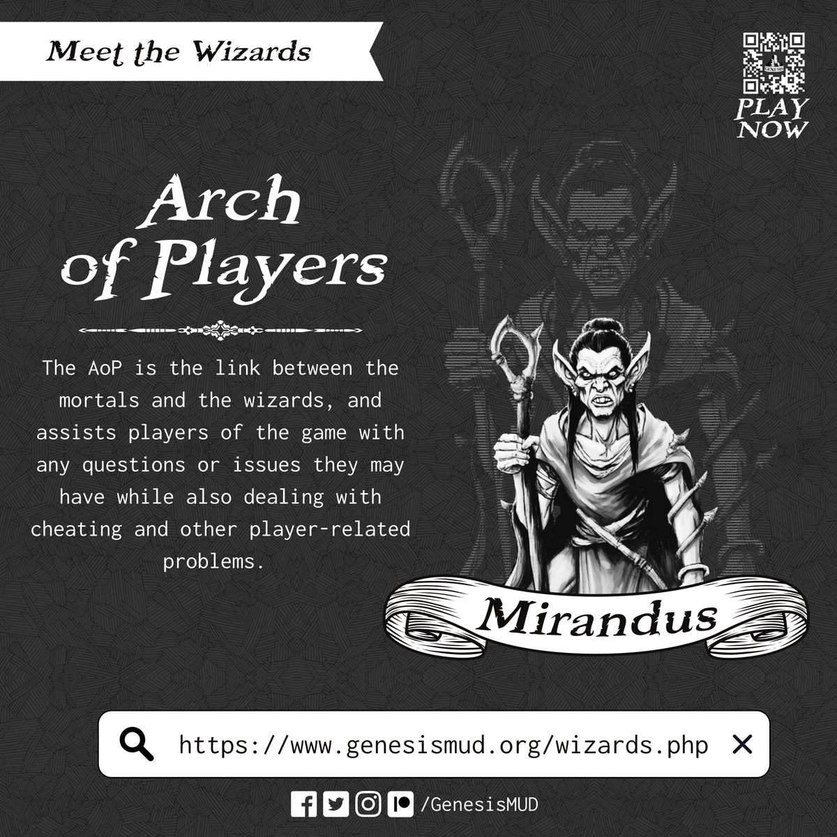 GenesisMUD's tweet photo. Mirandus says: Anything easy is more trouble than it’s worth.
#genesismud #multiuserdungeon #mudlet #mudding #mud #textbasedgame #textbasedgames #roleplay https://t.co/tVLWeEcYJC