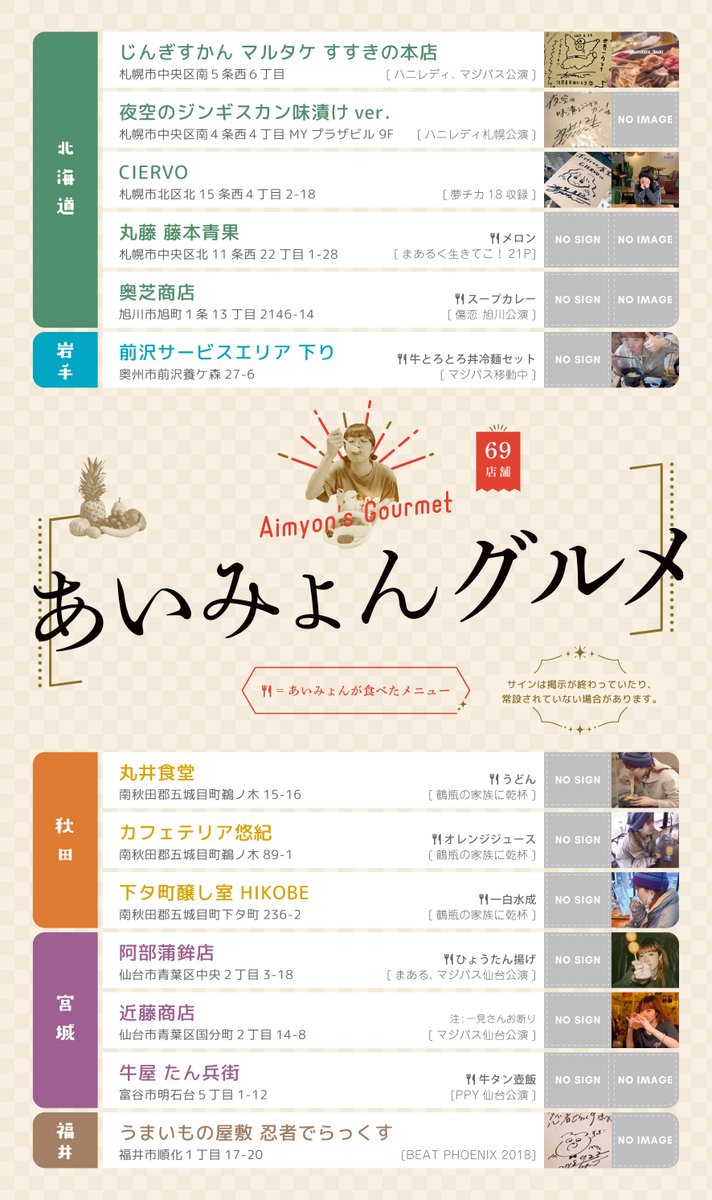 aimyontter's tweet photo. あいみょんグルメ🍴
あいみょんが行った飲食店をまとめました！ https://t.co/C1OByurnuP