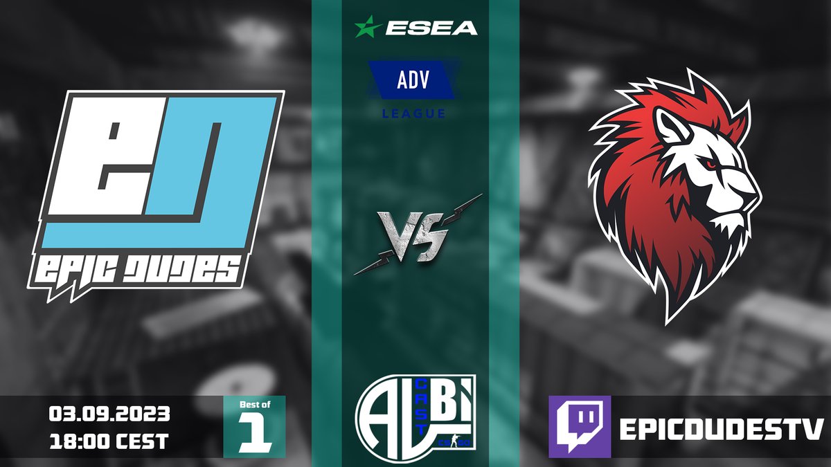 Alberto 'Albi' A. (@albi1985hs) on Twitter photo 🏆<a href="/ESEA/">ESEA League</a> Advanced - S46
⚔️<a href="/EPICDUDESGAMING/">DIE DUDES</a> vs @l_g_cybersport
⏰18:00 CEST
🗺️Bo1 - TBA
🎙️<a href="/P4tt_1984/">Patrick 'P4tt' Strelau</a> <a href="/Albi1985HS/">Alberto 'Albi' A.</a>
📺twitch.tv/epicdudestv
4tes Spiel und 2ter Sieg das wäre doch was also Einschalten :). Heute Abend ist DUDES TIME!!! 🏆<a href="/ESEA/">ESEA League</a> Advanced - S46
⚔️<a href="/EPICDUDESGAMING/">DIE DUDES</a> vs @l_g_cybersport
⏰18:00 CEST
🗺️Bo1 - TBA
🎙️<a href="/P4tt_1984/">Patrick 'P4tt' Strelau</a> <a href="/Albi1985HS/">Alberto 'Albi' A.</a>
📺twitch.tv/epicdudestv
4tes Spiel und 2ter Sieg das wäre doch was also Einschalten :). Heute Abend ist DUDES TIME!!!