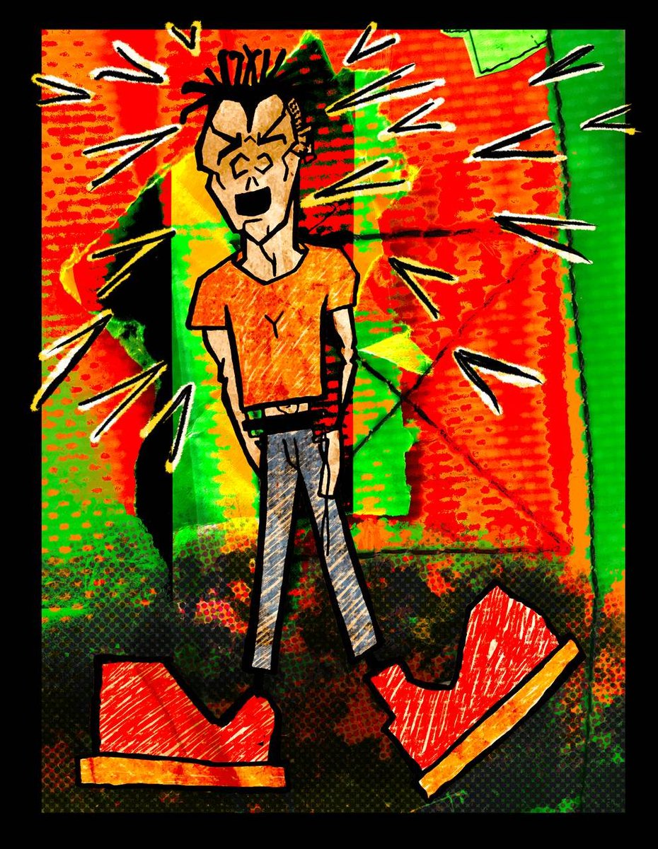 theAngieTaylor's tweet photo. Meet PUNKY REGGIE

He is into Punky Reggae. Rejected by society, treated with impunity, protected by his dignity, he searches for reality.

FREE to collect on @zero________one 

#PunkArt #PunkyReggae #ZeroOne❤️🧷💚 https://t.co/8gHMv1LUJO