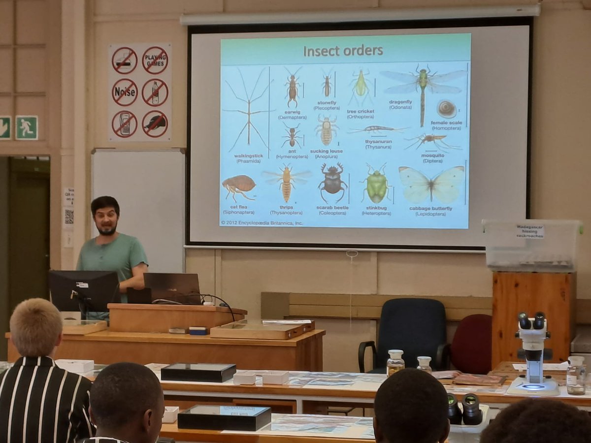 The Wildlife Club visit to Tukkies this morning. We were hosted by the Department of Zoology and the topic of discussion was Entomology.