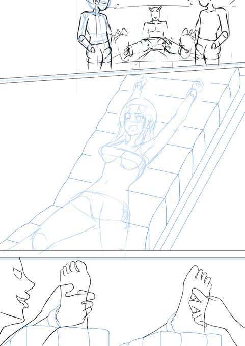 skeb進捗です、19日締め切りが二件ありますがまだ時間かかりそうです・・・がんばります
擽鬼のリクは漫画風に描いてます 