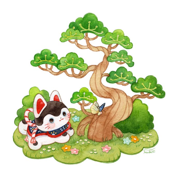 「shimenawa tree」 illustration images(Latest)