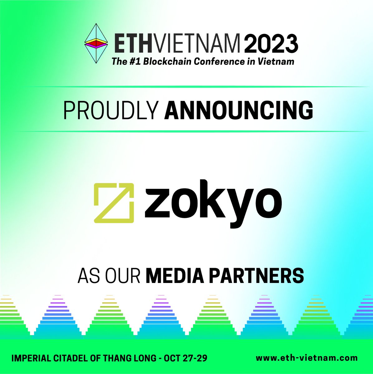 We're thrilled to welcome <a href="/zokyo_io/">zokyo</a> as our new media partner! 

Zokyo is a digital asset security provider from Ukraine. Meet them at #ETHVN2023 

#partnership #ETHVN