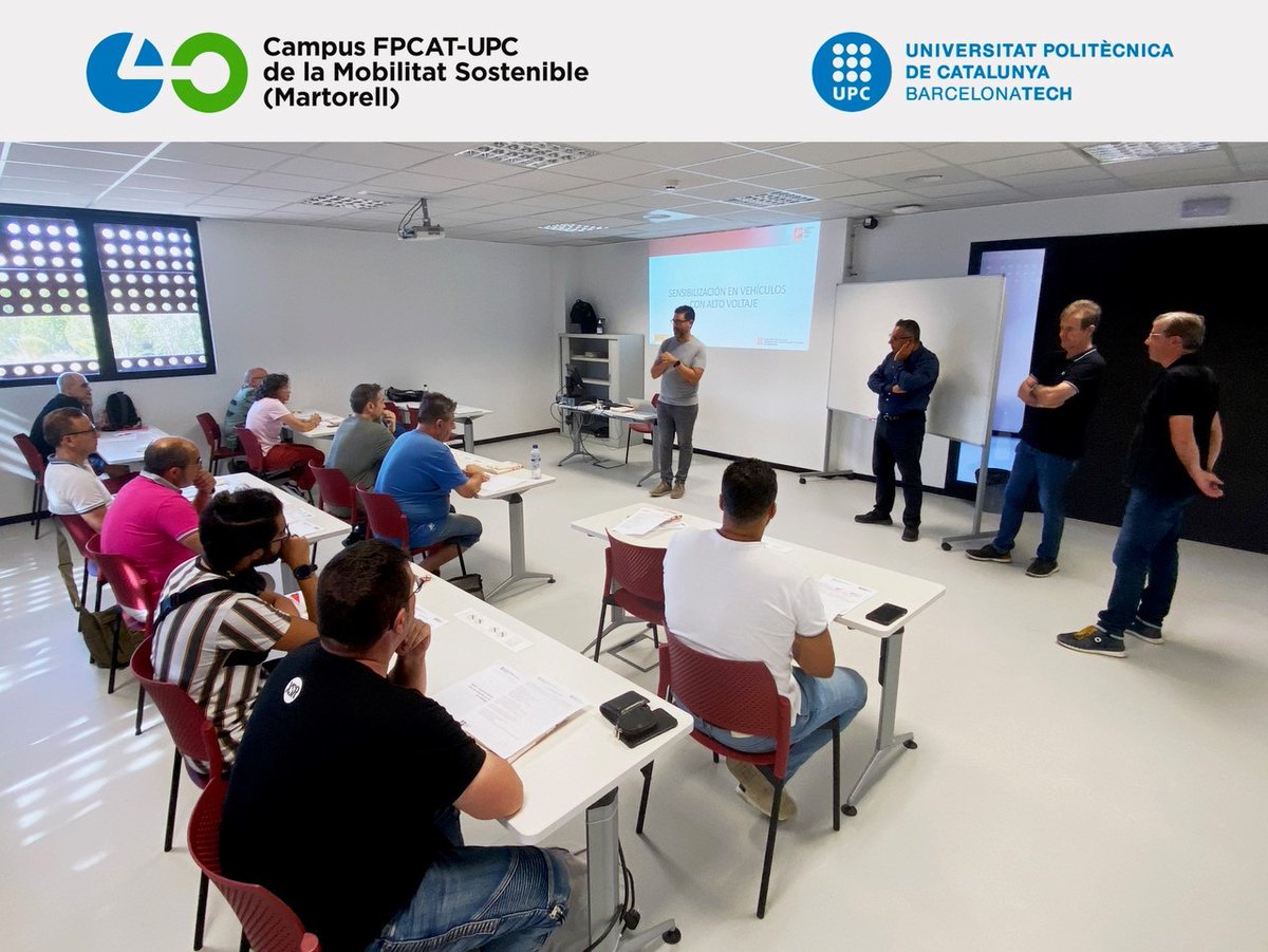 Aquest cap de setmana hem acollit un programa organitzat per la @FPacoPuerto sobre prevenció de riscos elèctrics en la manipulació de vehicles d’alt voltatge.
Des del #cms_upc donem suport a totes aquelles accions vinculades amb la #mobilitatsostenible. @ccoocatalunya @UPC_School