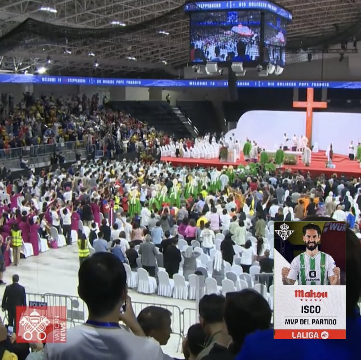 Isco, elegido MVP de la visita del Papa a Mongolia.