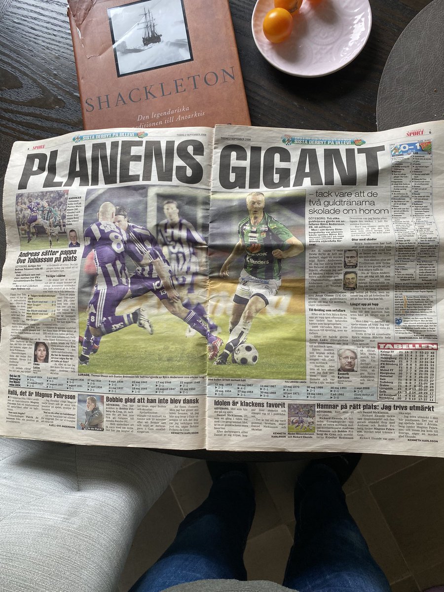 fruktjohan's tweet image. Hittade en sportbilaga i förrådet. Nästan på årsdagen.
