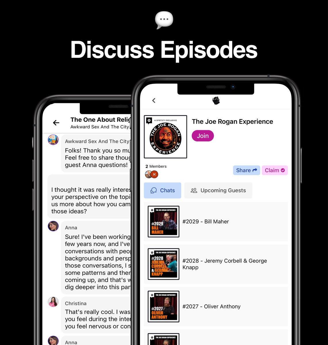 Catch-22 Solved on Kyoshi! 🐣🥚 
We noticed podcasters were hesitant to claim their podcasts without an existing listener base on Kyoshi, and listeners couldn't initiate discussions until a podcast was claimed. To fix this, we've updated the app to allow discussions on any