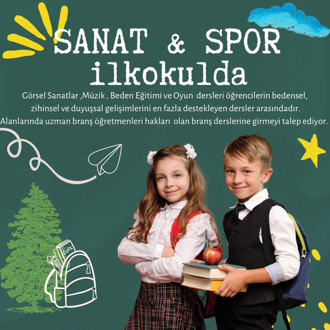 <a href="/alemdaroglu28/">ALİ ALEMDAROĞLU</a> "Sayın Bakanımız İlkokullarda sanat ve spor branşlarına  branş öğretmenlerinin girmesi sağlanmalıdır. 
Bu hususta 2023 atamasına kadar sizden müjdeler bekliyoruz. 🙏" 
#GörselSanatlar3000kontenjan
