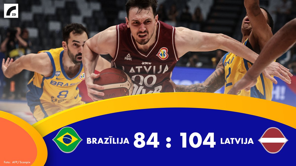 ‼️UZVARA‼️

🇱🇻 Latvijas basketbola izlase, izšķirošā cīņā par ceturtdaļfinālu, izcīna uzvaru pret 🇧🇷 Brazīlijas komandu!

#FIBAWC #TrīsZvaigznes #WinForLatvia
