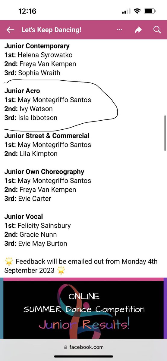 watson1106's tweet photo. All I can say is my girl nailed it. Entered 5 comps, placed in all 5. What a result 👌🏻🙌🏻💪🏻🩷 https://t.co/h5F2lJIKoS