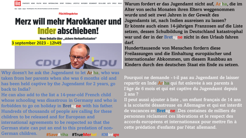 nfthemis's tweet photo. 1/2 🛑Breaking News:
Merz veut expulser davantage de Marocains et d'Indiens !
Merz will mehr Marokkaner und Inder abschieben!
👉Merz wants to deport more Moroccans and Indians!
#CNRbretagne #SaveAriha #TrueMerkel https://t.co/wTzwBE5mRF