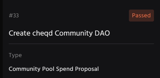 Minch_me's tweet image. Congratulations everyone who voted YES, proposal 33 was PASSED!  This means my Peers and I will begin work to create cheqd Community DAO (In fact, we already have).  This is a win for the communities of the #SSI and #DeID momevement, and the beginning of something grand!