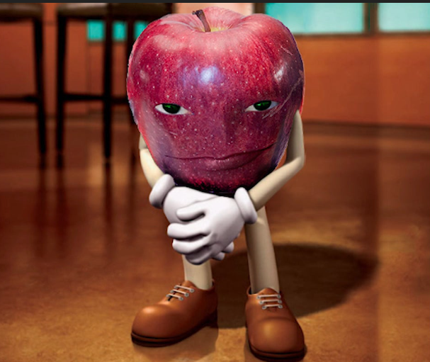 M_elts's tweet photo. i feel like ugc should make more of these funny heads ( @FireAtacck ) ( #applememe ) https://t.co/E2JQjApDYG