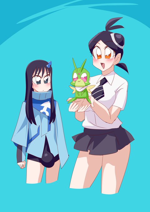 キュアガッチャードに変身するチホちゃんとクラスメートで錬金術師のリンくん。そしてプリケミーのホッピー1。 #キュアライダー #ライダー少女 