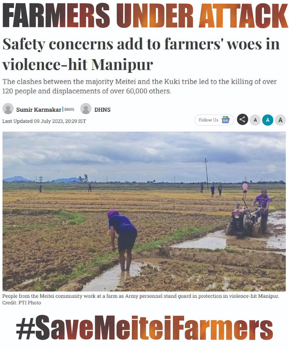 BikramjitMK's tweet photo. 🚨Is Manipur going to face famine next year⁉️
Approximately 5,127 hectares of agricultural land remain uncultivated, resulting in a loss of 15,437.23 metric tonnes of food production. Are we prepared ⁉️
#SaveManipur #StandWithManipurFarmers #FarmersLivesMatter https://t.co/xJngygJLnC