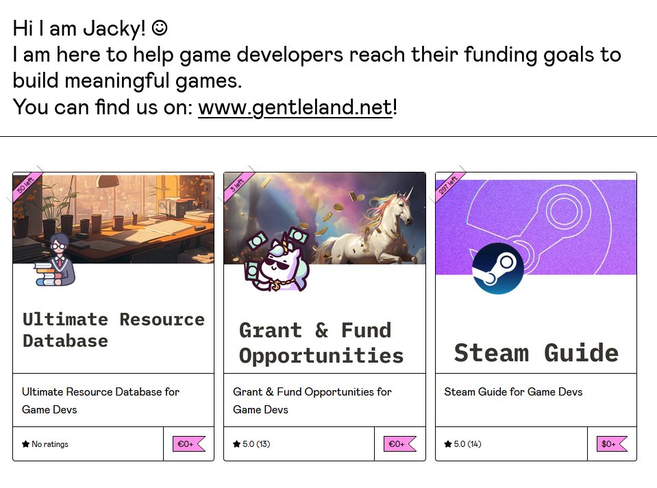 For anyone needing more help with their game...

Did you know I have some free resources over on gumroad? 

Want the link?