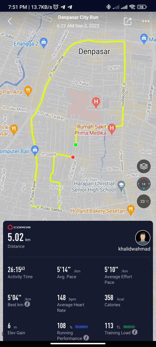 Docathlete's tweet photo. Effortless banget lari dua hari ini. Andai jaman kuliah dulu udah tau cara latihan yang bener gimana. Naikin kemampuan aerobic dengan latihan Maximum Aerobic Function, target 100-150 km per bulan, dalam 3 bulan performa langsung naik😁🌹 https://t.co/dHiMNmKNVd