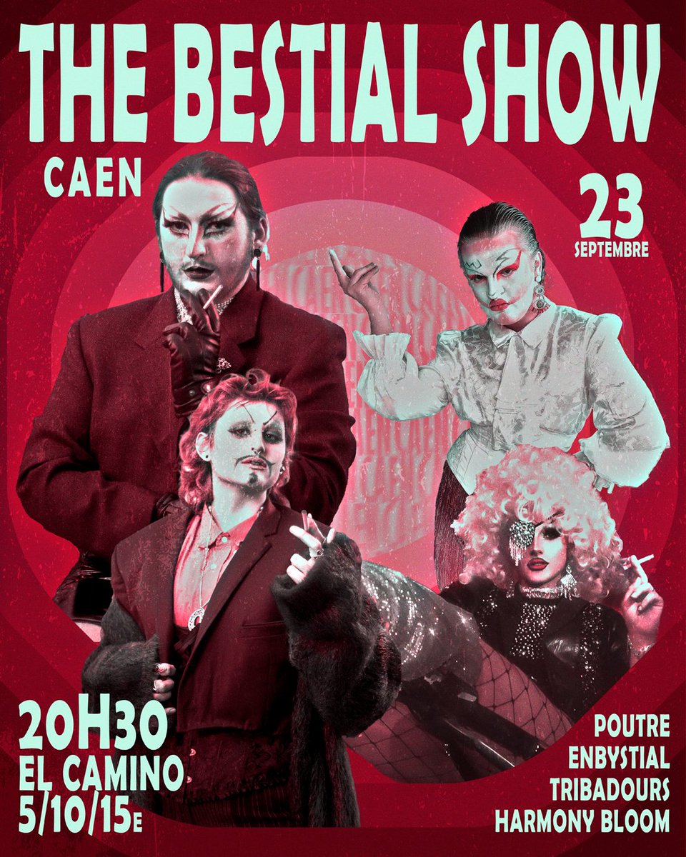 enbypouffe's tweet photo. CAEN !!!! 

I'm back avec @poutre_en_bois_ @Tribadours_Off et Harmony Bloom pour un show qui fera date 🫦🫦

Hésite pas à partager aux copain'es 🫶

#dragcaen #dragqueen #dragking #dragqueer https://t.co/10K3oXpFd6