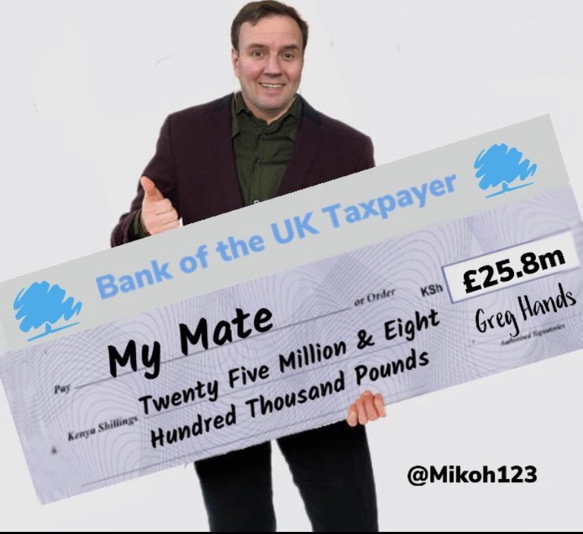 Kelltheblue's tweet photo. @GregHands @Conservatives Where is the taxpayers ยฃ25.8 million you sorted for your mate through the illegal VIP lane?
Grifters will grift - who would trust or vote @Conservatives with untrustworthy ๐ like you #HandsInTheTill in high office
#ToriesDevoidOfShame https://t.co/PhsfXVhsp0