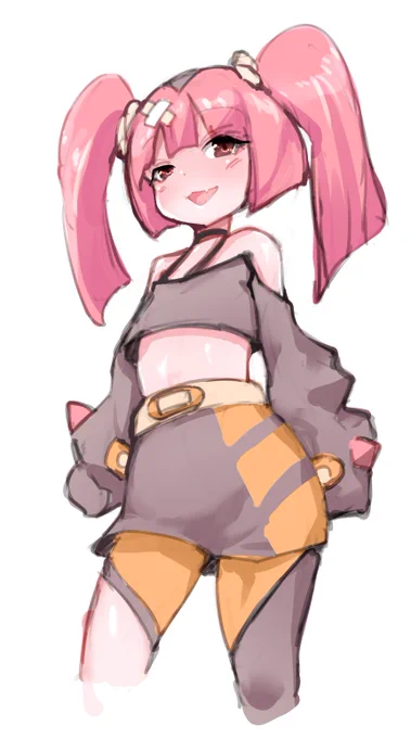 今日の配信で描いたアニポケのサンゴちゃん 