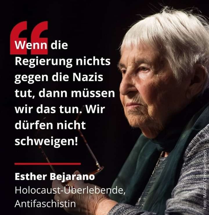 Anonymous00708's tweet image. Der Fall #Aiwanger zeigt mal wieder,dass wer gegen Nazis kämpft,sich auf den Staat nicht verlassen kann!Wie Esther Bejarano so schön sagte.Das #Aiwanger Nazi-Gedankengut teilte,daran zweifelt nicht mal mehr die Bundesinnenministerin! #Dammbruch #Markus_Söder
#AiwangerRuecktritt