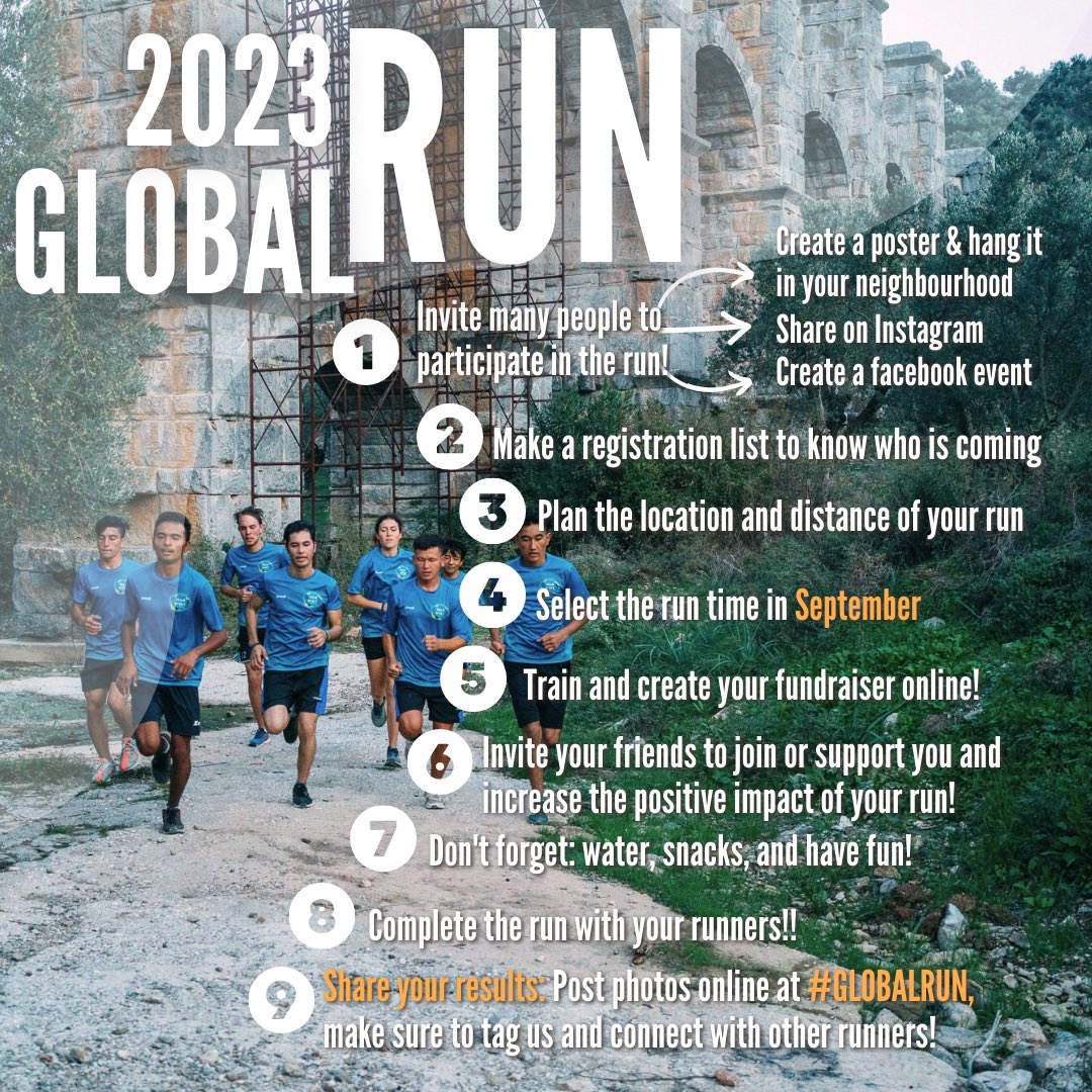 Learn more about our exciting #globalrun happening in exactly one week in many cities across the world! 💪🏽Join us - create a team or join an existing event! More on how to join our website / IG! 🏃🏽‍♂️🏃🏽🏃🏻‍♀️ #funrun #strongertogether #sport #refugeeswelcome #event #register #supportus