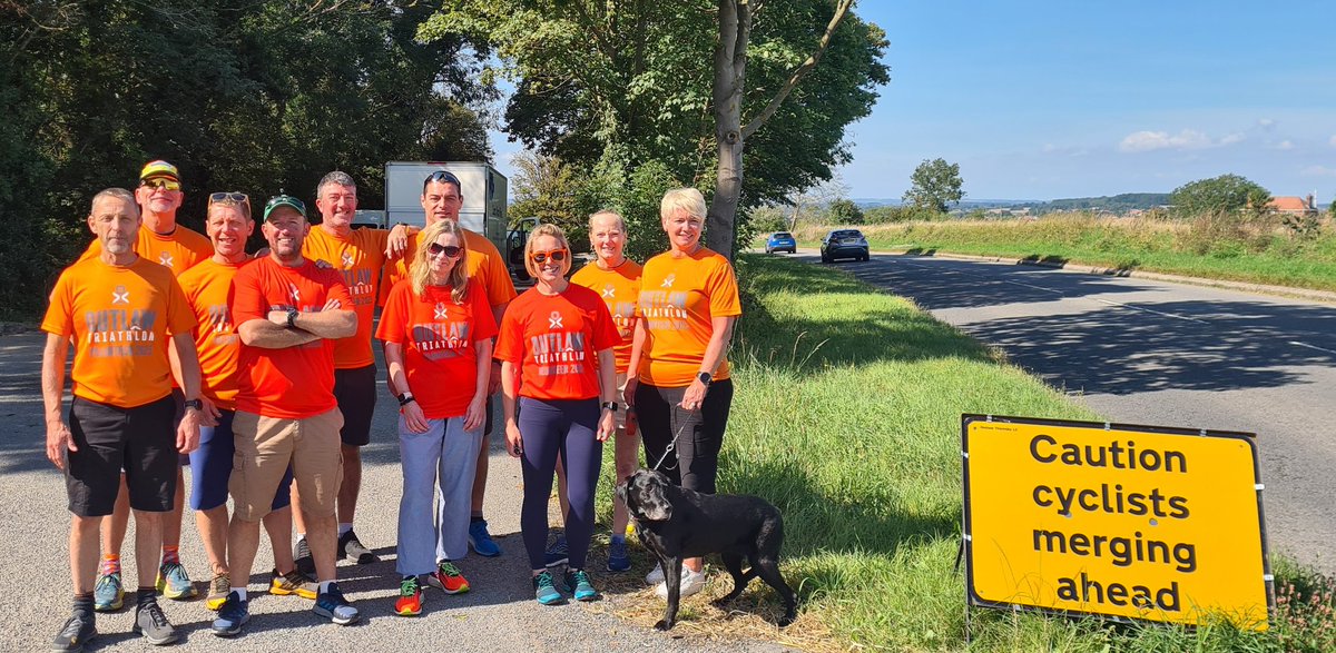 Brilliant day today at the Outlaw X drink station. It made for a fun morning and great atmosphere supporting all of the cyclists. Special thanks to Jetta, the lab, for keeping an eye on the food. @OutlawTriathlon #LincolnTri #LincolnTriFamily