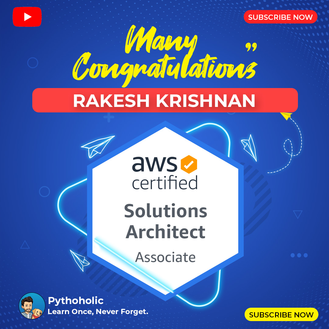 BePythoholic's tweet photo. Many congratulations on completing the certification !!
Happy to have you in the hall of fame !!
#aws #awscertified #aws #cloud #cloudcomputing #devops #technology #python #amazonwebservices #amazon #programming #linux #coding #cybersecurity #developer #awscloud #pythoholic https://t.co/McuLrOmRHJ