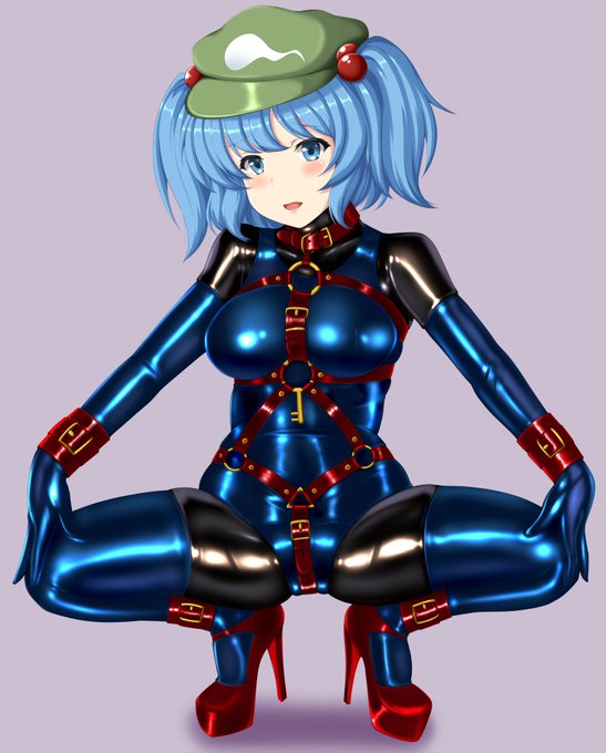 ぴっちりスク水ボンデージにとりです!
盟友の趣味にドン引きしながらも着てくれる優しい河童 