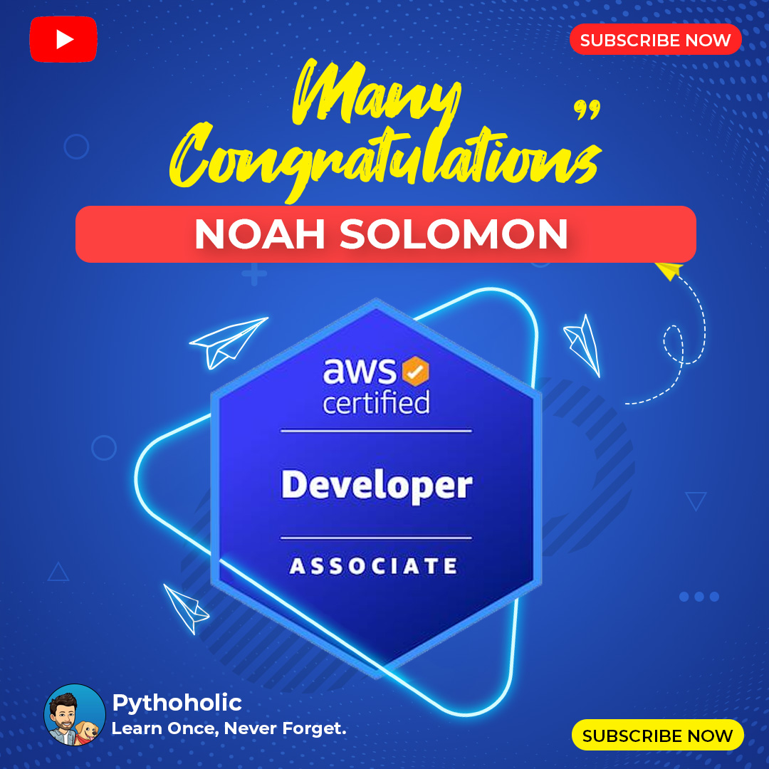 BePythoholic's tweet photo. Many congratulations on completing the certification !!
Happy to have you in the hall of fame !!
#aws #awscertified #aws #cloud #cloudcomputing #devops #technology #python #amazonwebservices #amazon #programming #linux #coding #cybersecurity #developer #awscloud #pythoholic https://t.co/Jo57XiWeR9