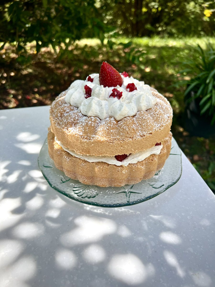 mercotte's tweet photo. À l’heure du goûter en ce dimanche variations autour du biscuit de Savoie. À l’intérieur chantilly vanille, compotée de framboises, fraises françaises et sur le dessus, chantilly, fraises et pointes de compotée de framboises, on va se régaler.
#biscuitdesavoie #cestlheuredugouter https://t.co/odOolyUab9