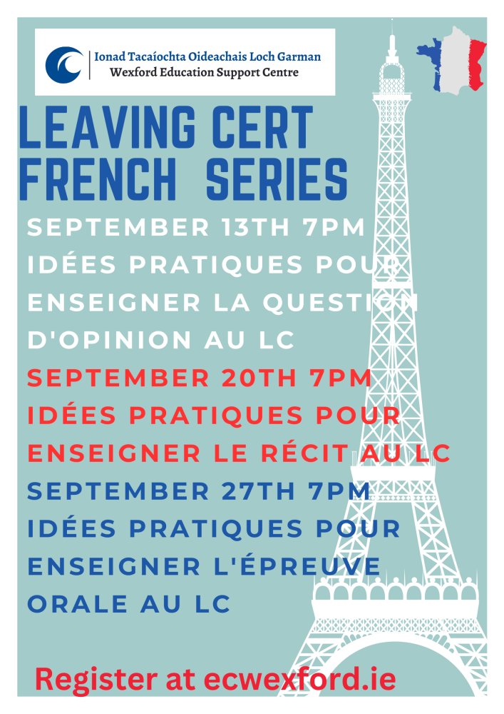 Maggieinthewood's tweet photo. 😊Au plaisir de partager des idées d'enseignement lors de ces 3 wébinaires X 2 sur la question d'opinion, le récit et l'oral:💡👩🏫 https://t.co/V7vdTUDwwh
https://t.co/fWjegae0DR
#FLE_IE @languages_ie #FR_teachers_ie @ftaire @AIPLF_Ireland #FR_teachers_ie #PPLICommunityofPractice https://t.co/D73NVtSaKW