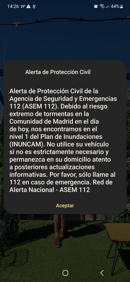 mariahdez88's tweet photo. Mensaje de Protección civil, casi muero de un infarto #ComunidaddeMadrid #ALERTA https://t.co/5asFJPZ3Qx