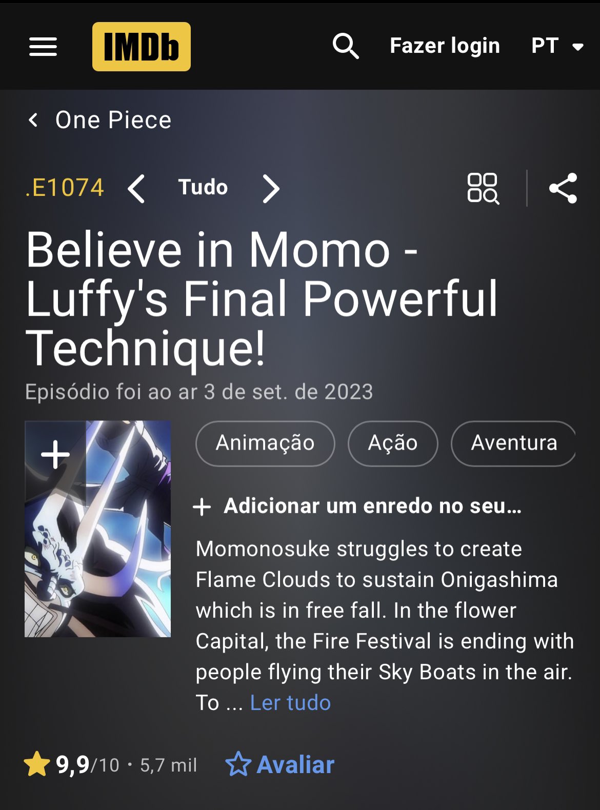 Reviews: Believe in Momo - Luffy's Final Powerful Technique! - IMDb